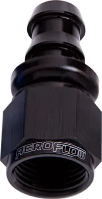 400 / 510 Series Full Flow Push Lock Straight Hose End -10AN AF401-10BLK