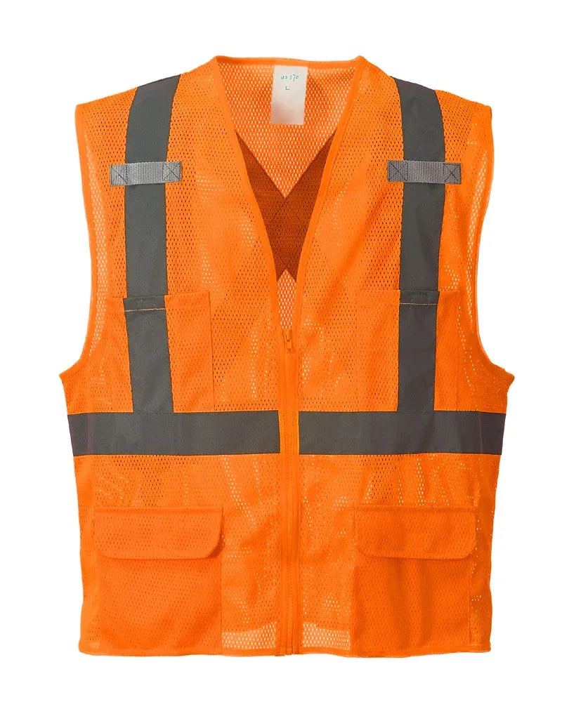 (6/Case) Class 2 Portwest Orange Atlanta Mesh Vest