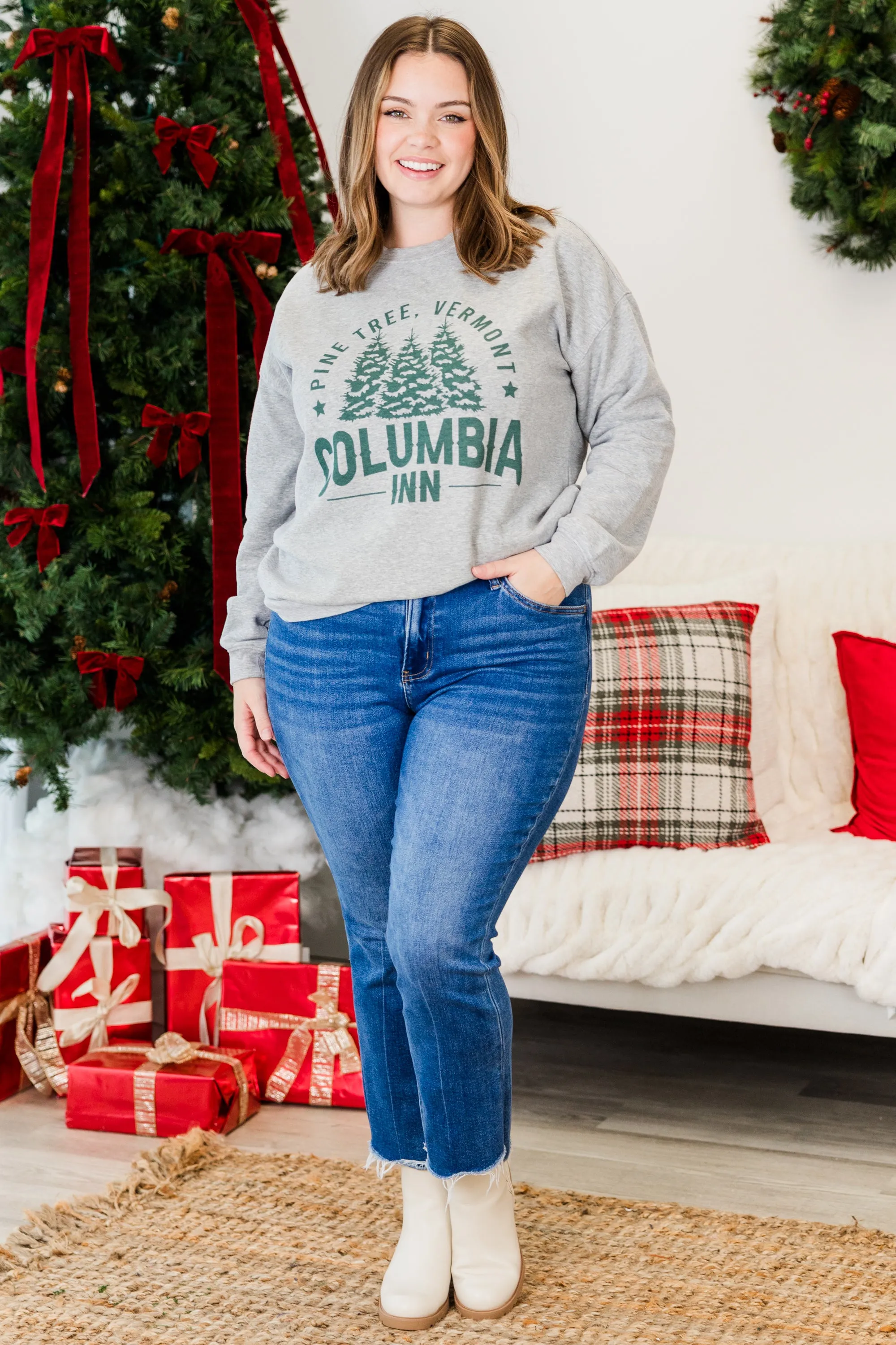 Always A White Christmas Pullover, Heather Grey