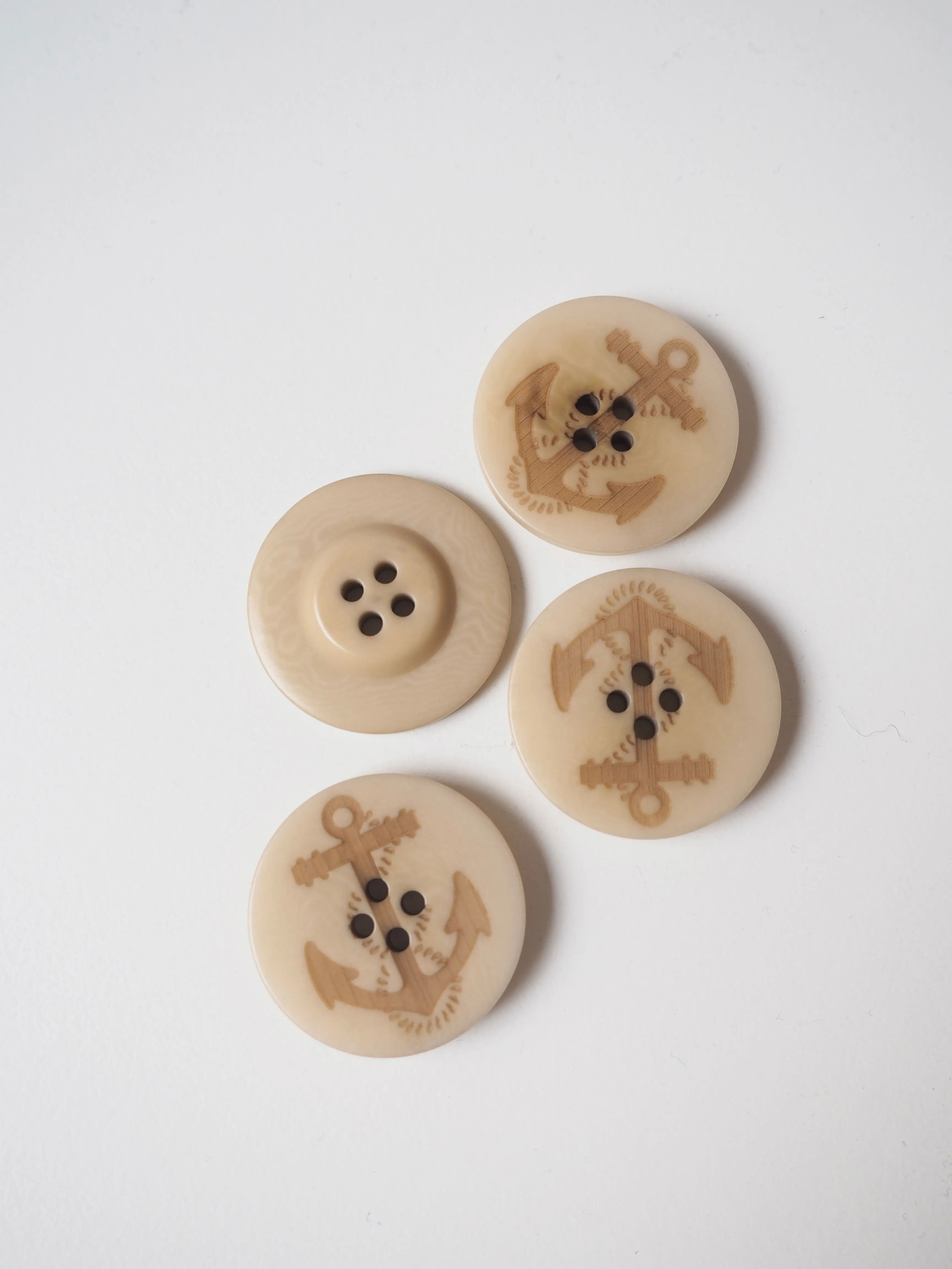 Anchor Engraved Corozo Buttons 30mm/48L
