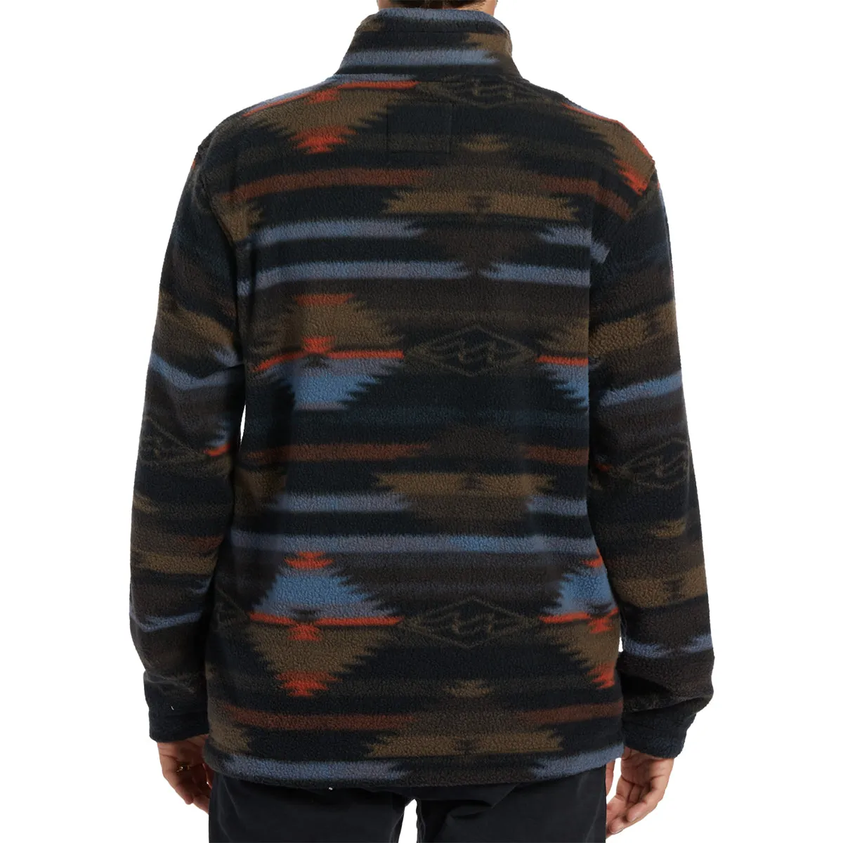 Billabong Boundary Half-Zip Mock Neck Fleece Sweatshirt - Black