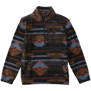Billabong Boundary Half-Zip Mock Neck Fleece Sweatshirt - Black