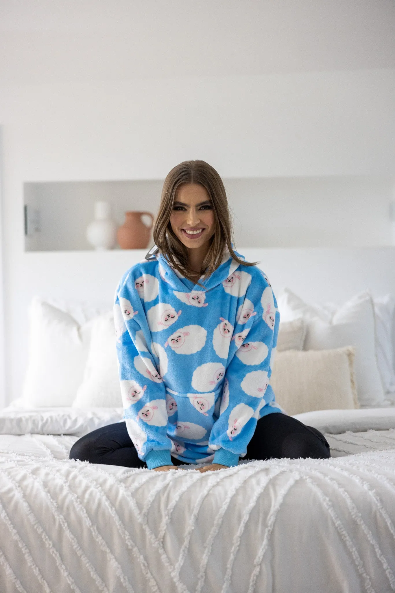 Blue Sheep Kids Blanket Jumper