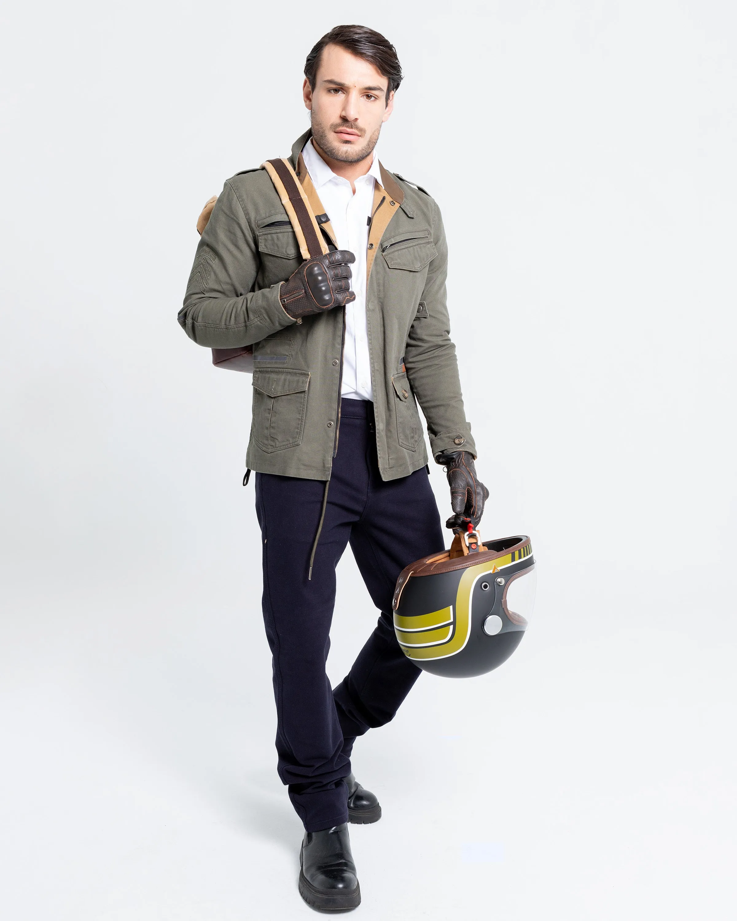 ByCity Zambia Men's Motorcycle Jacket - Green