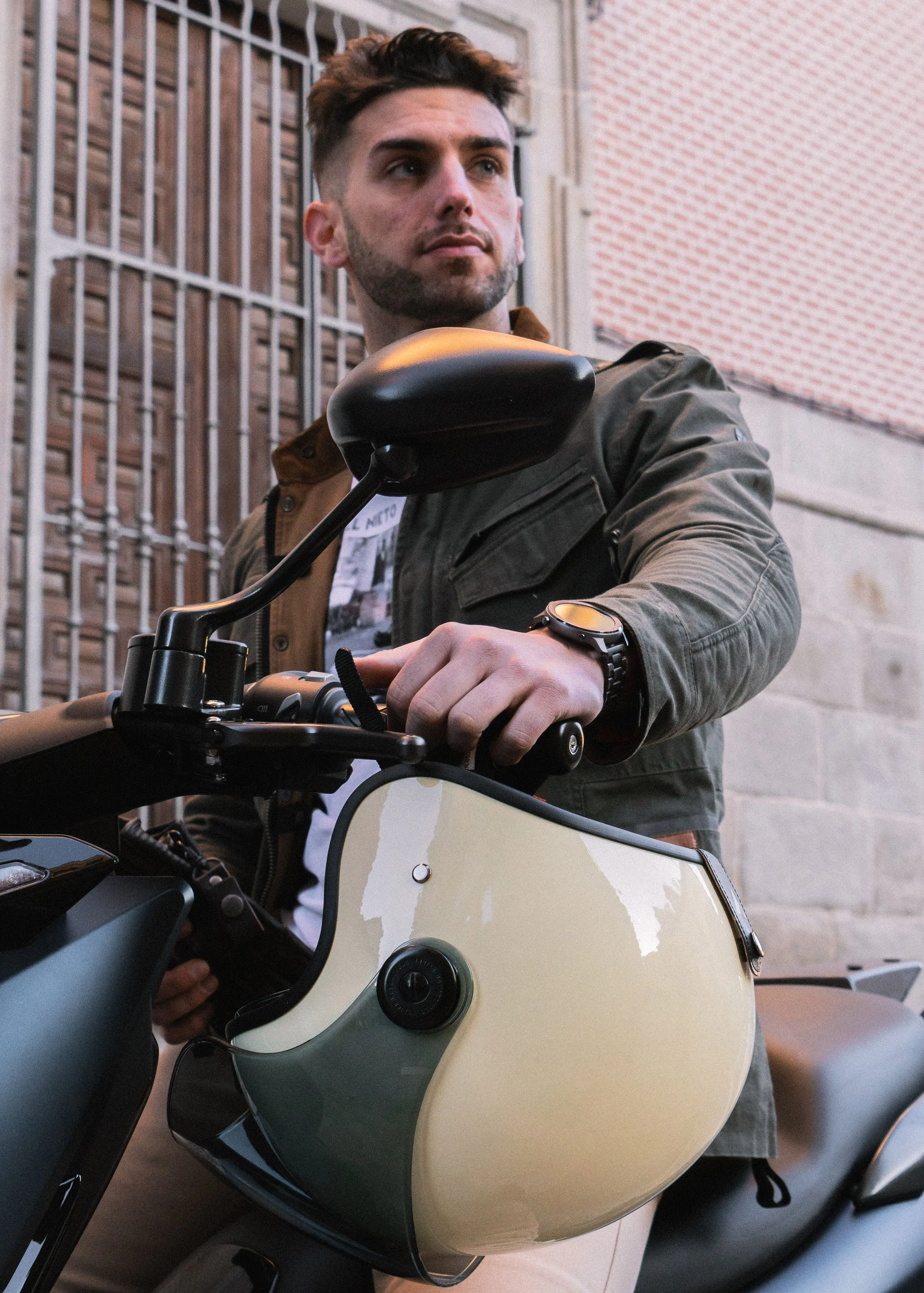ByCity Zambia Men's Motorcycle Jacket - Green