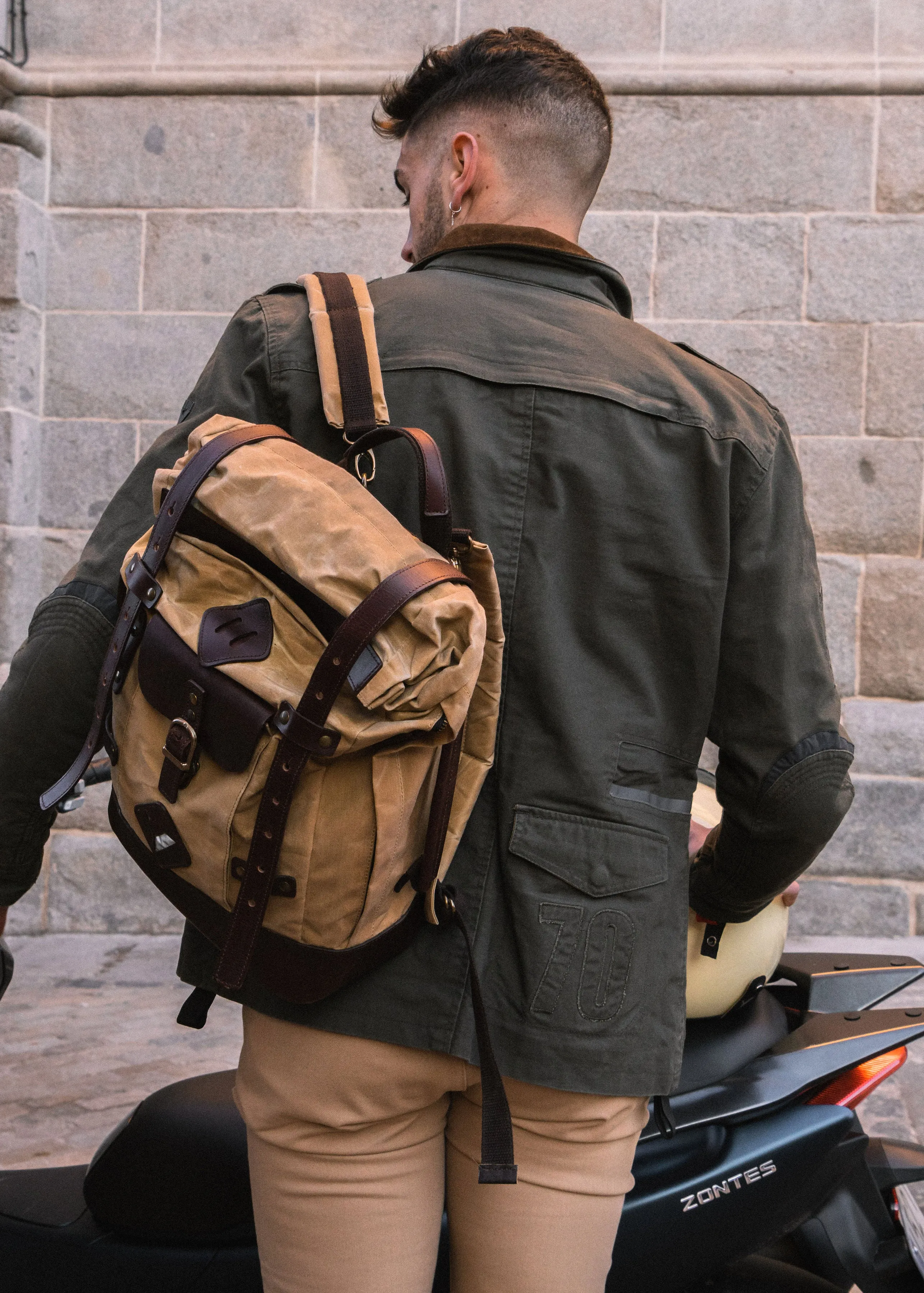 ByCity Zambia Men's Motorcycle Jacket - Green