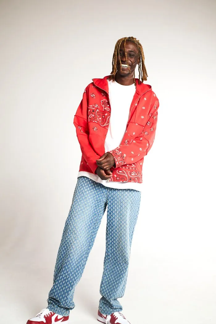 Chicago Red Bandana Hoodie