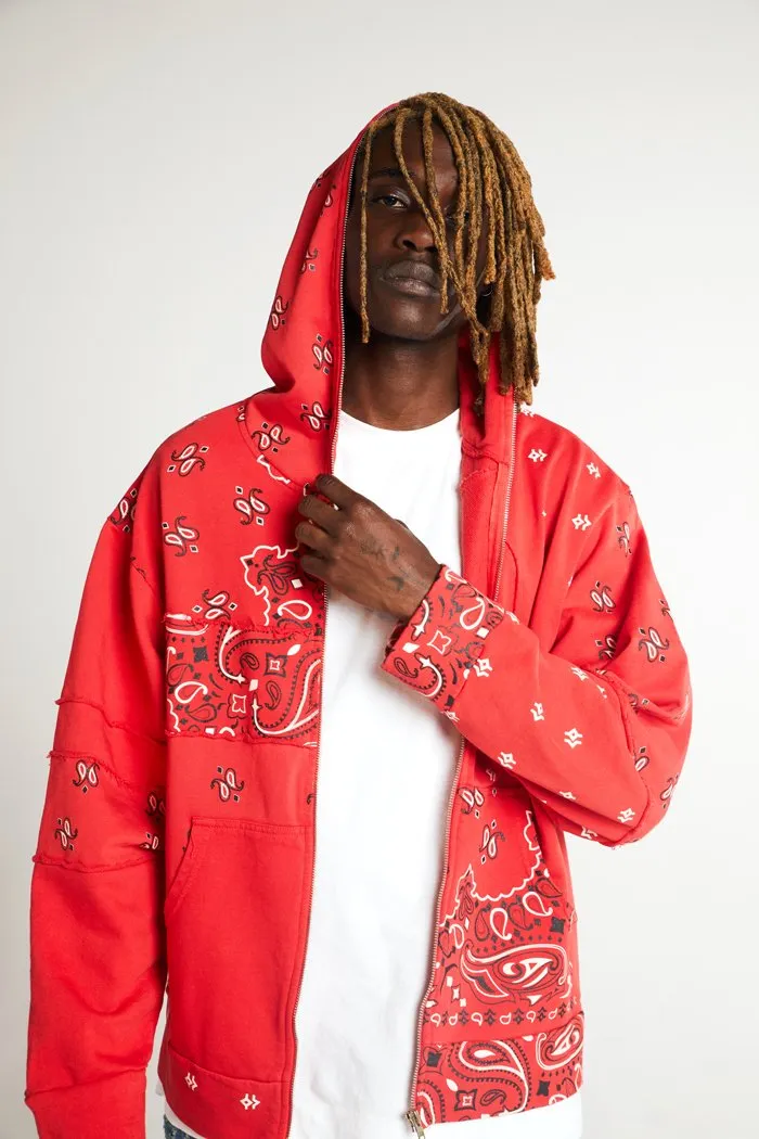 Chicago Red Bandana Hoodie