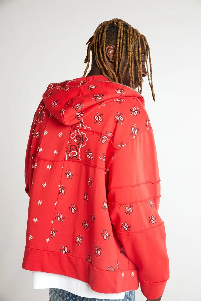 Chicago Red Bandana Hoodie