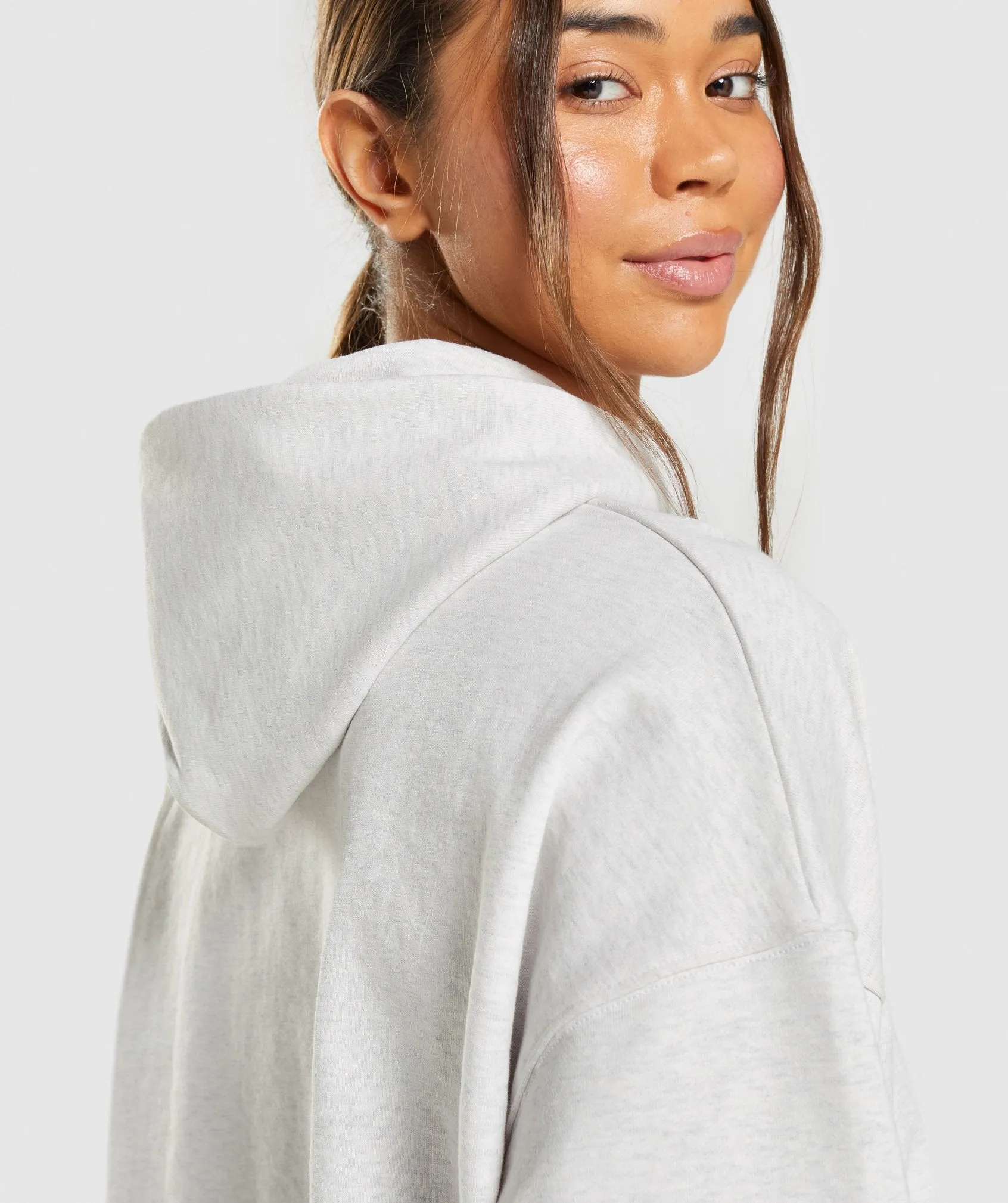 Gymshark Rest Day Sweats Hoodie - White Marl