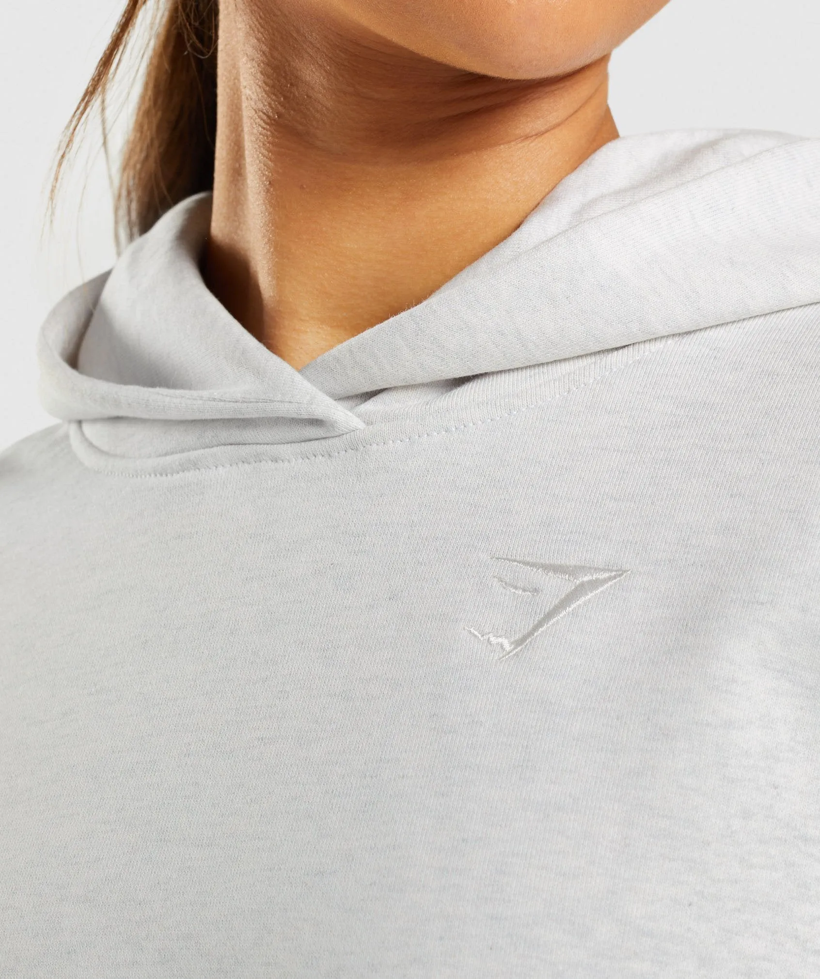 Gymshark Rest Day Sweats Hoodie - White Marl