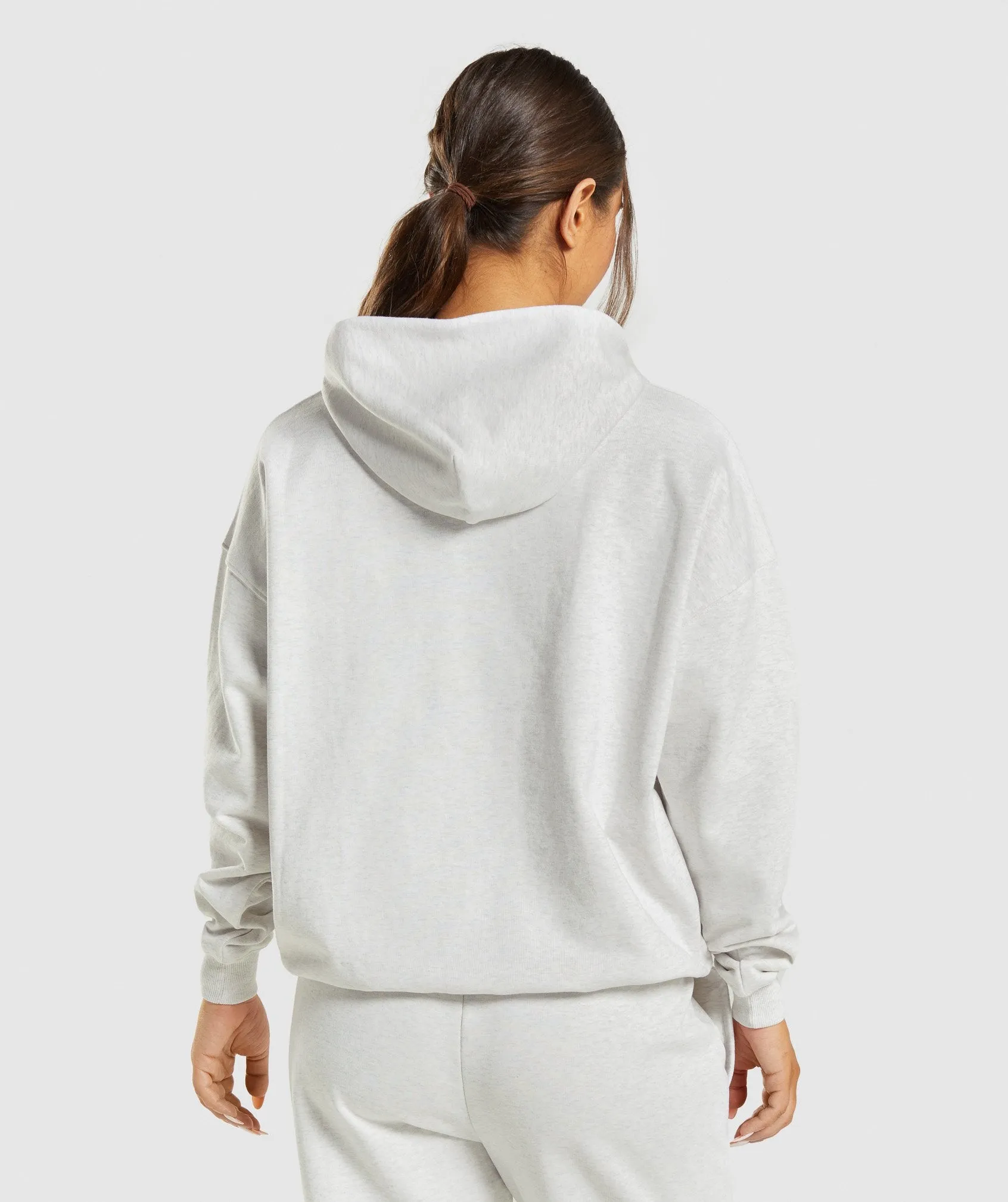 Gymshark Rest Day Sweats Hoodie - White Marl