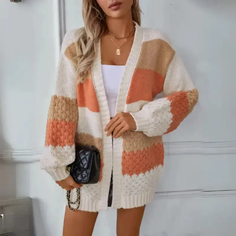 Irina | Cozy Striped Autumn Cardigan for Effortless Layering