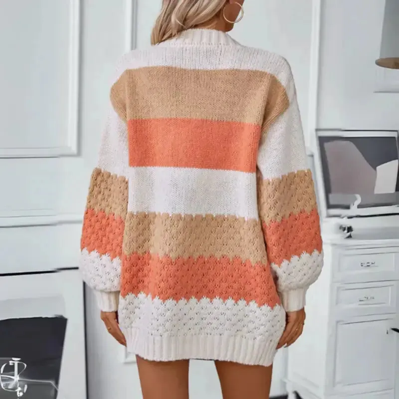 Irina | Cozy Striped Autumn Cardigan for Effortless Layering
