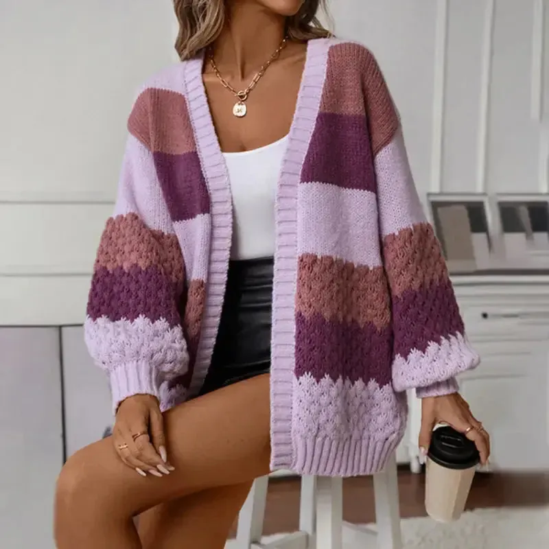 Irina | Cozy Striped Autumn Cardigan for Effortless Layering