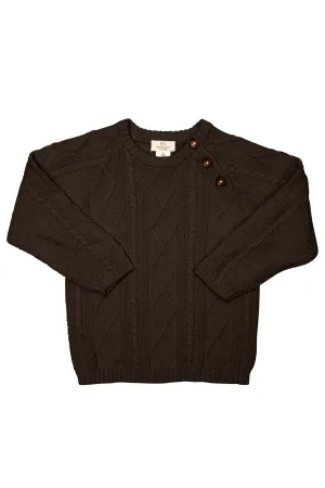 KNITTED JUMPER - DARK BROWN