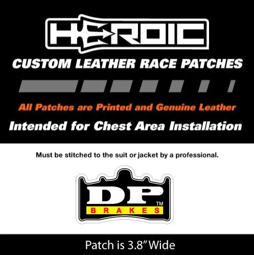 Leather Printed Patches - DP Brakes 3.8"