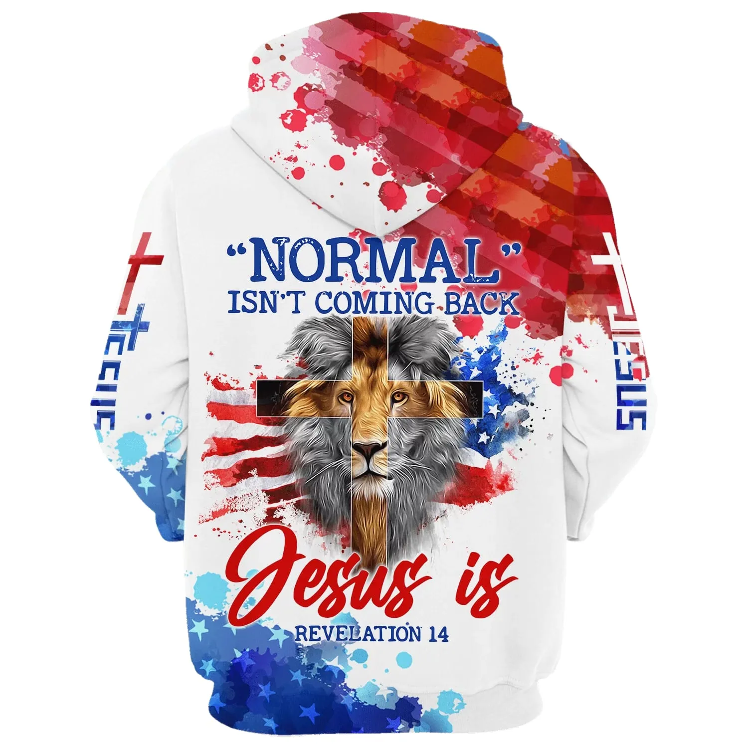 Lion Cross Normal Isn't Coming Back Jesus Is Hoodies Jesus Hoodie Men & Women Christian Hoodie 3D Printed Hoodie