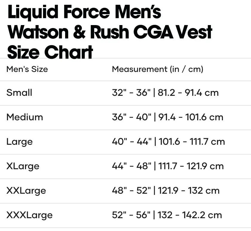 Liquid Force 2025 Watson CGA Vest- Black