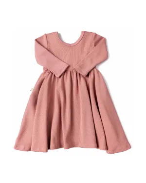 long sleeve swing dress CO - crepe