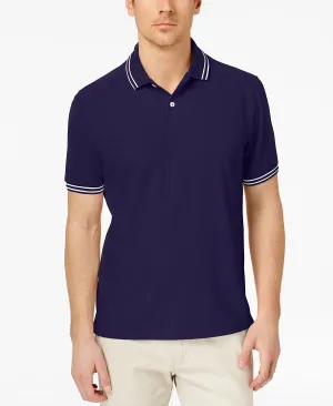 Macy's Club Room Men's Performance Stripe Polo, Navy