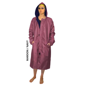 Maroon/Navy SS Swim Parka