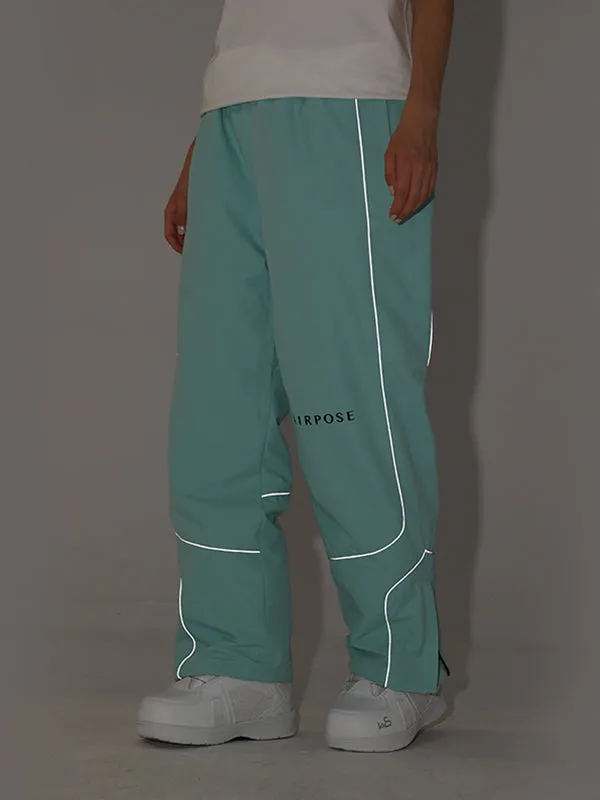 Men's Air Pose Neon Light Reflective Stripe Snow Pants