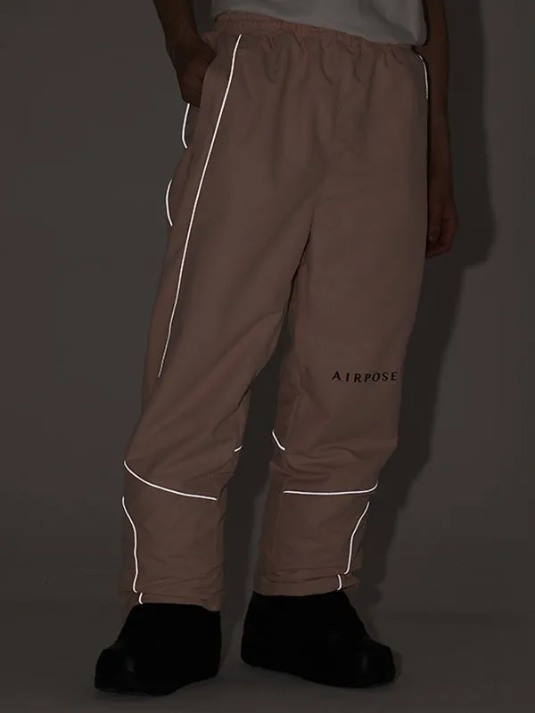 Men's Air Pose Neon Light Reflective Stripe Snow Pants