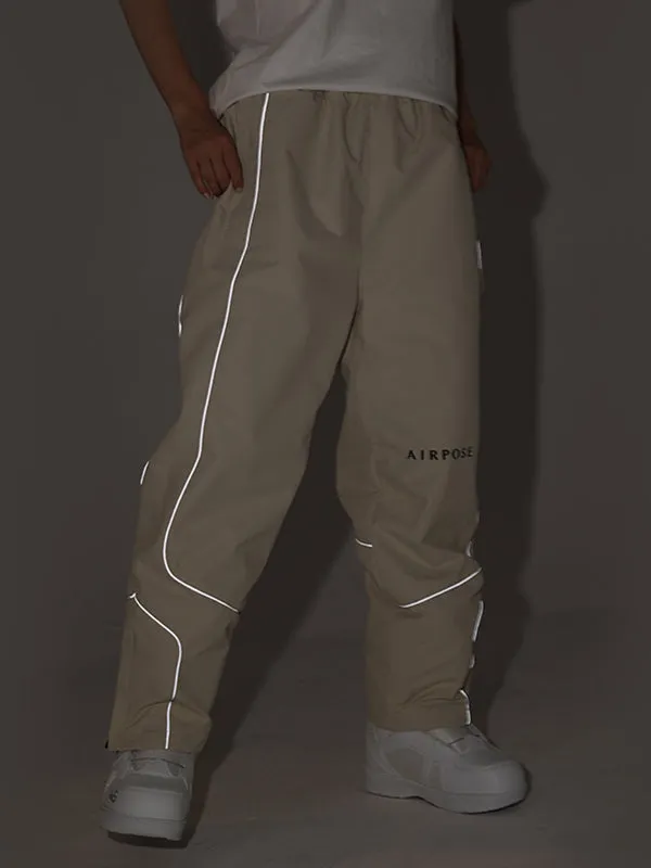 Men's Air Pose Neon Light Reflective Stripe Snow Pants