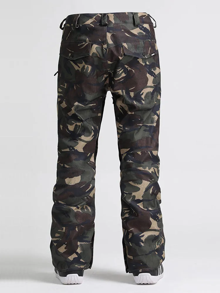 Men's Mountains Challenge Winter Outdoor Camo Snowboard Pants