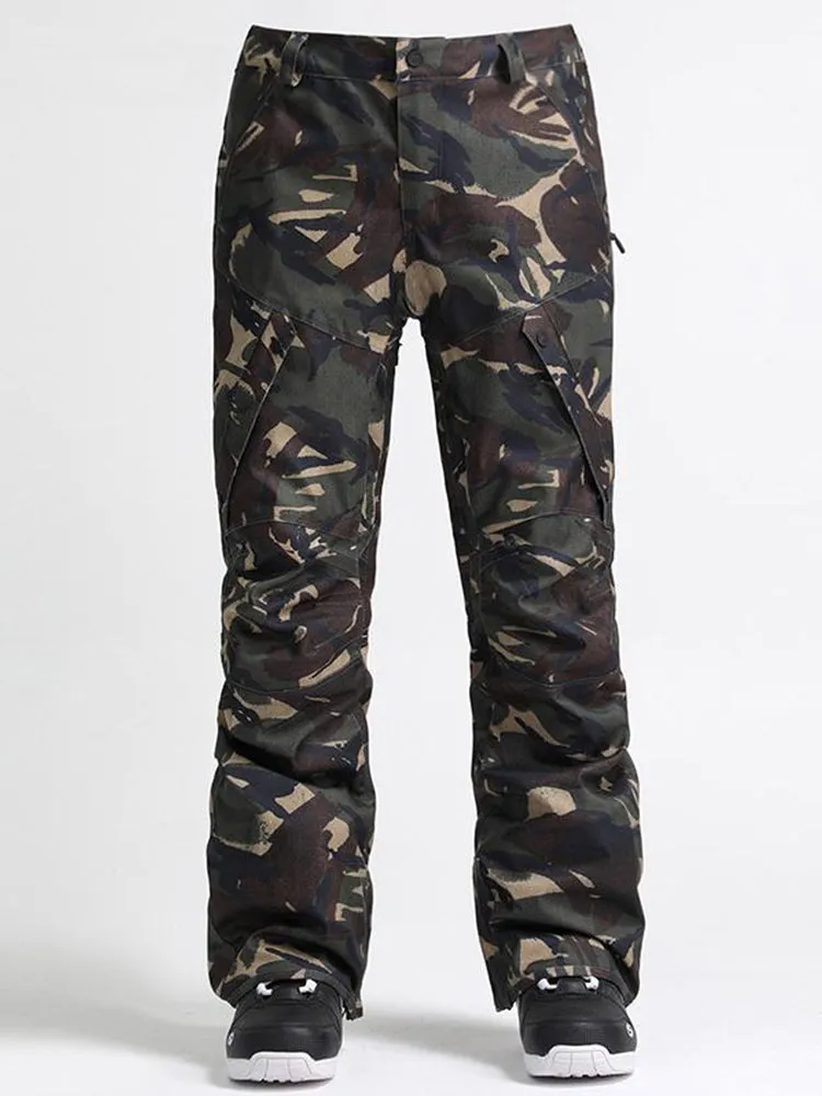Men's Mountains Challenge Winter Outdoor Camo Snowboard Pants