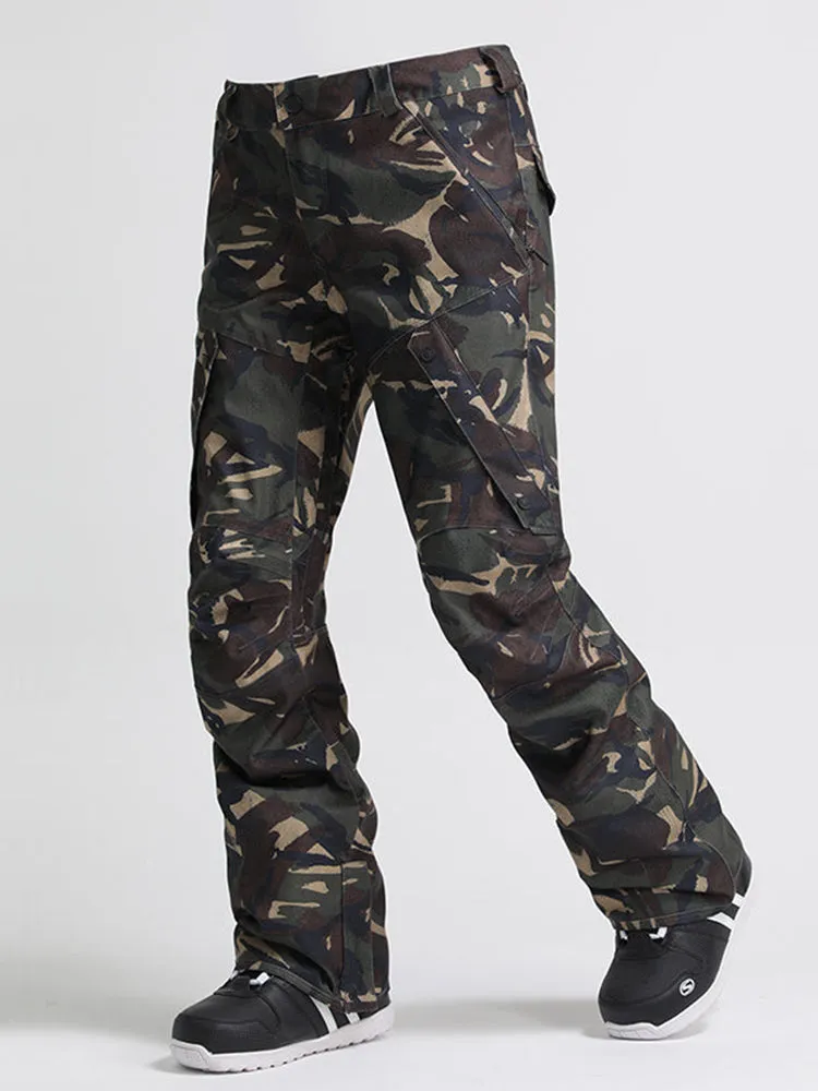 Men's Mountains Challenge Winter Outdoor Camo Snowboard Pants