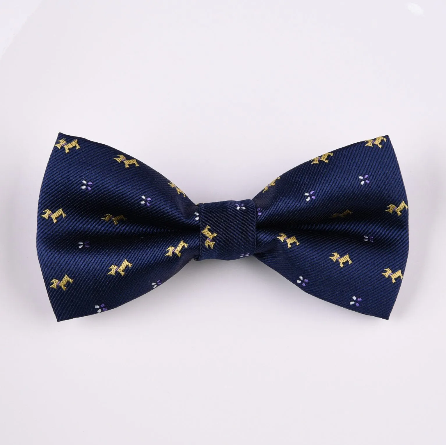 Navy Blue Yorkshire Semi Formal Casual Doggie Bow Ties Yorkie