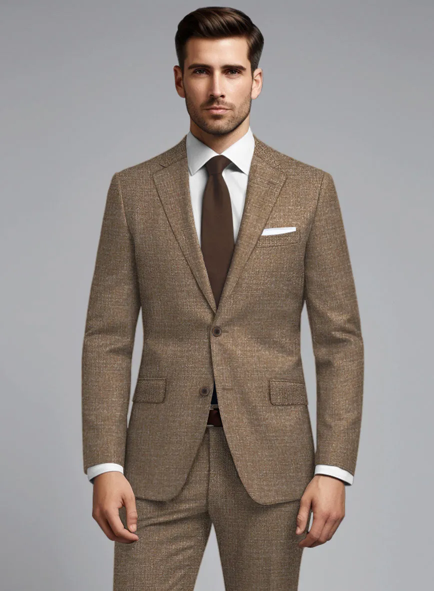 Noble Brown Wool Silk Linen Suit