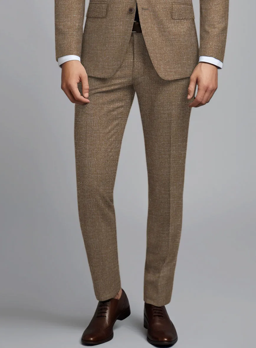 Noble Brown Wool Silk Linen Suit