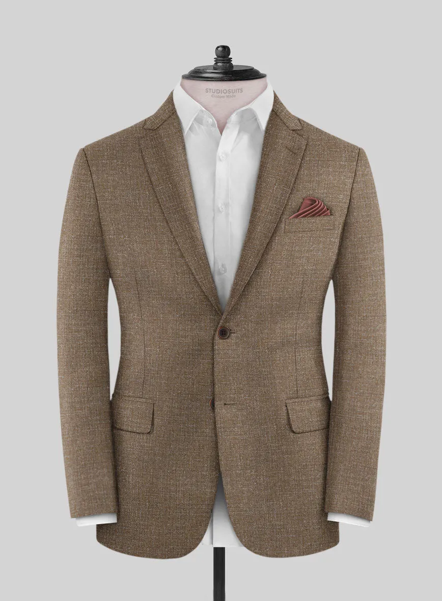 Noble Brown Wool Silk Linen Suit