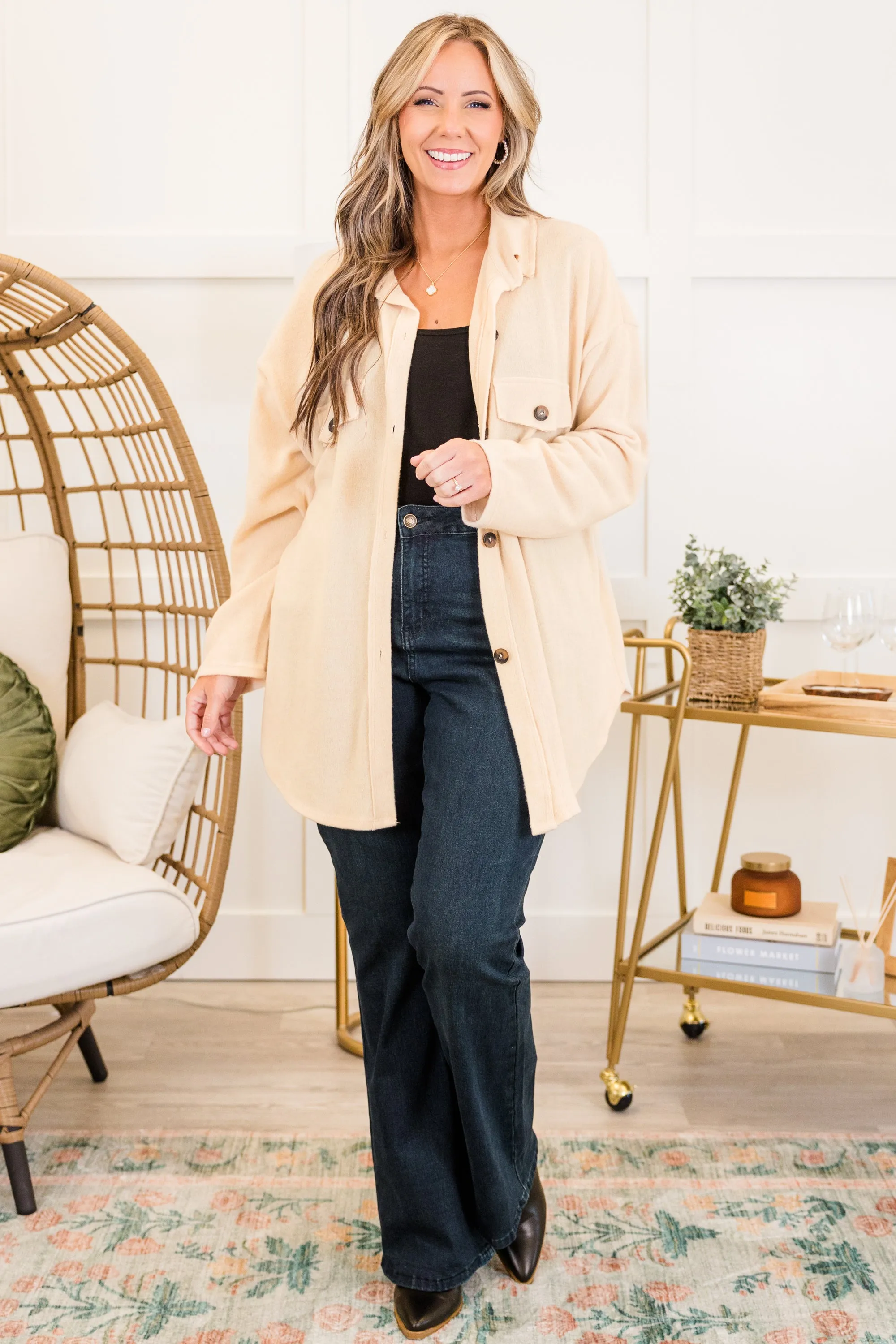 Passing Glances Jacket, Cream