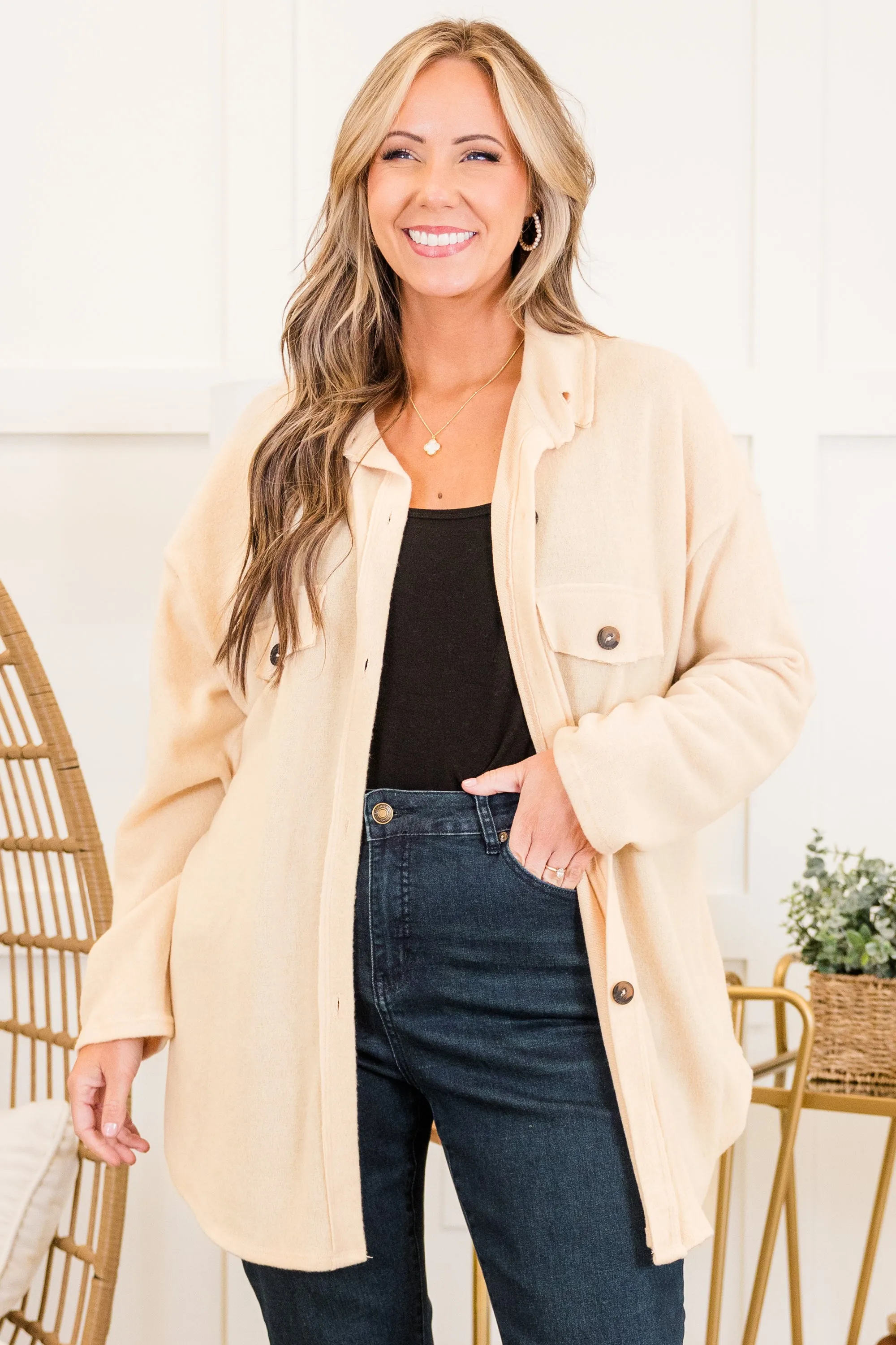 Passing Glances Jacket, Cream