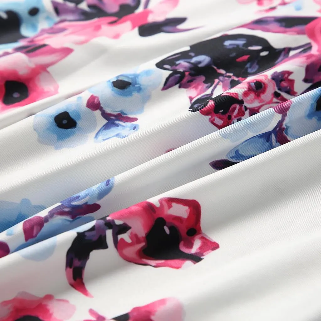Sale！Floral Matching Cozy Tank Dresses 8626-5