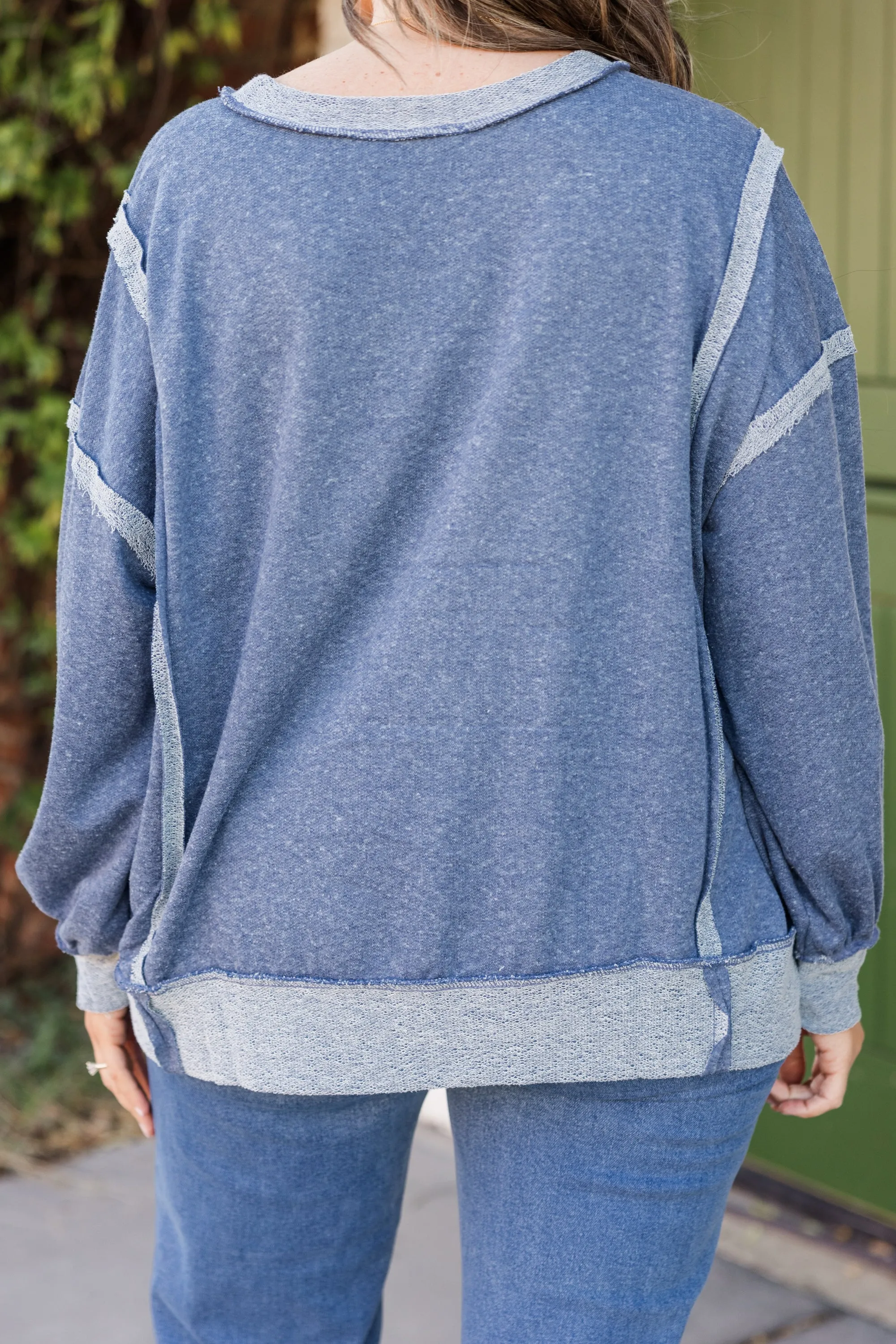 Secrets From A Girl Sweater, Light Navy