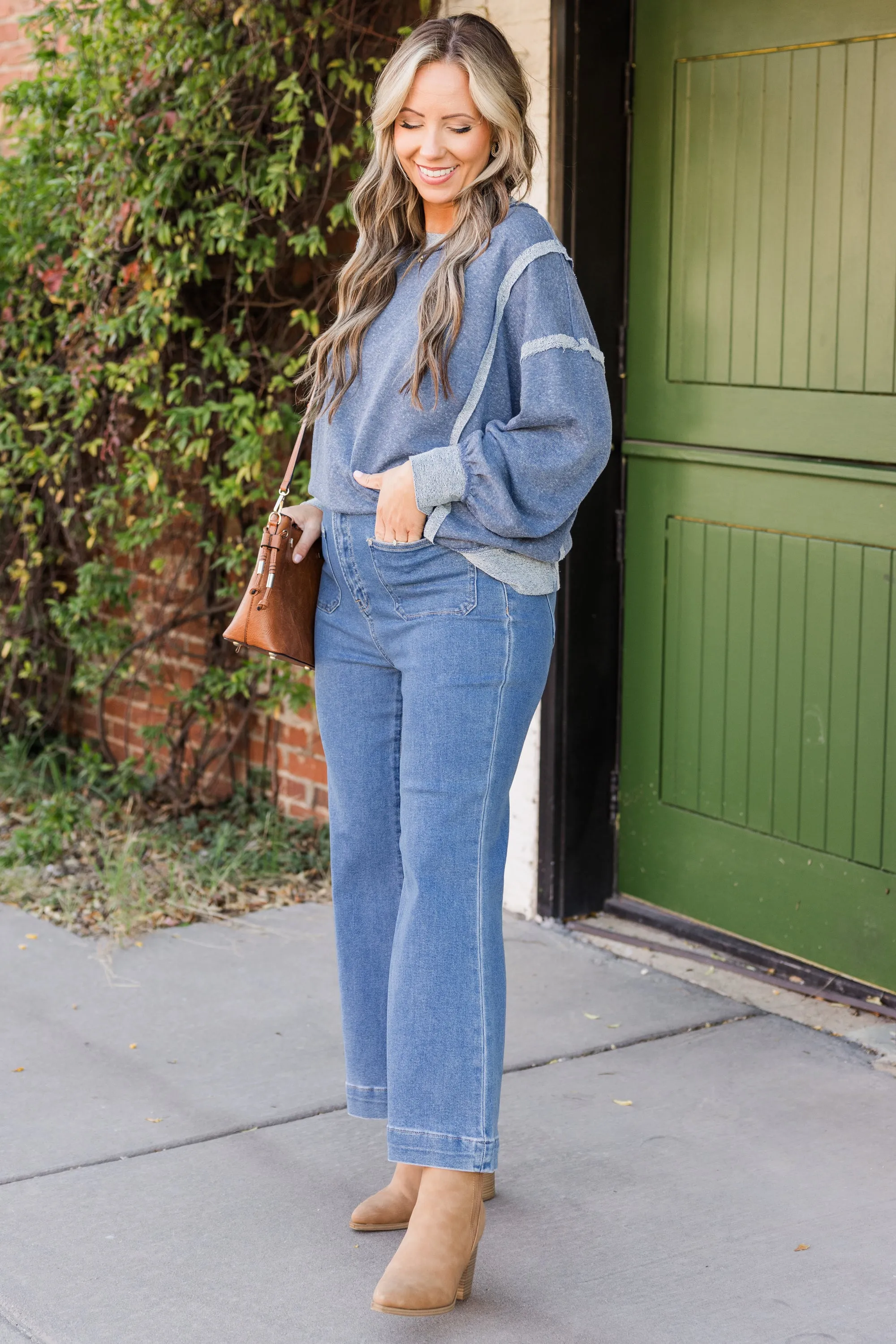 Secrets From A Girl Sweater, Light Navy