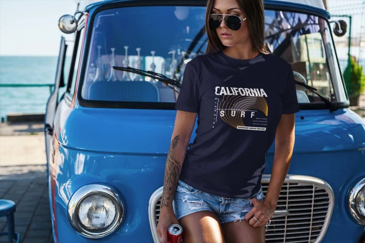 Slogan T Shirts 'California Surf'