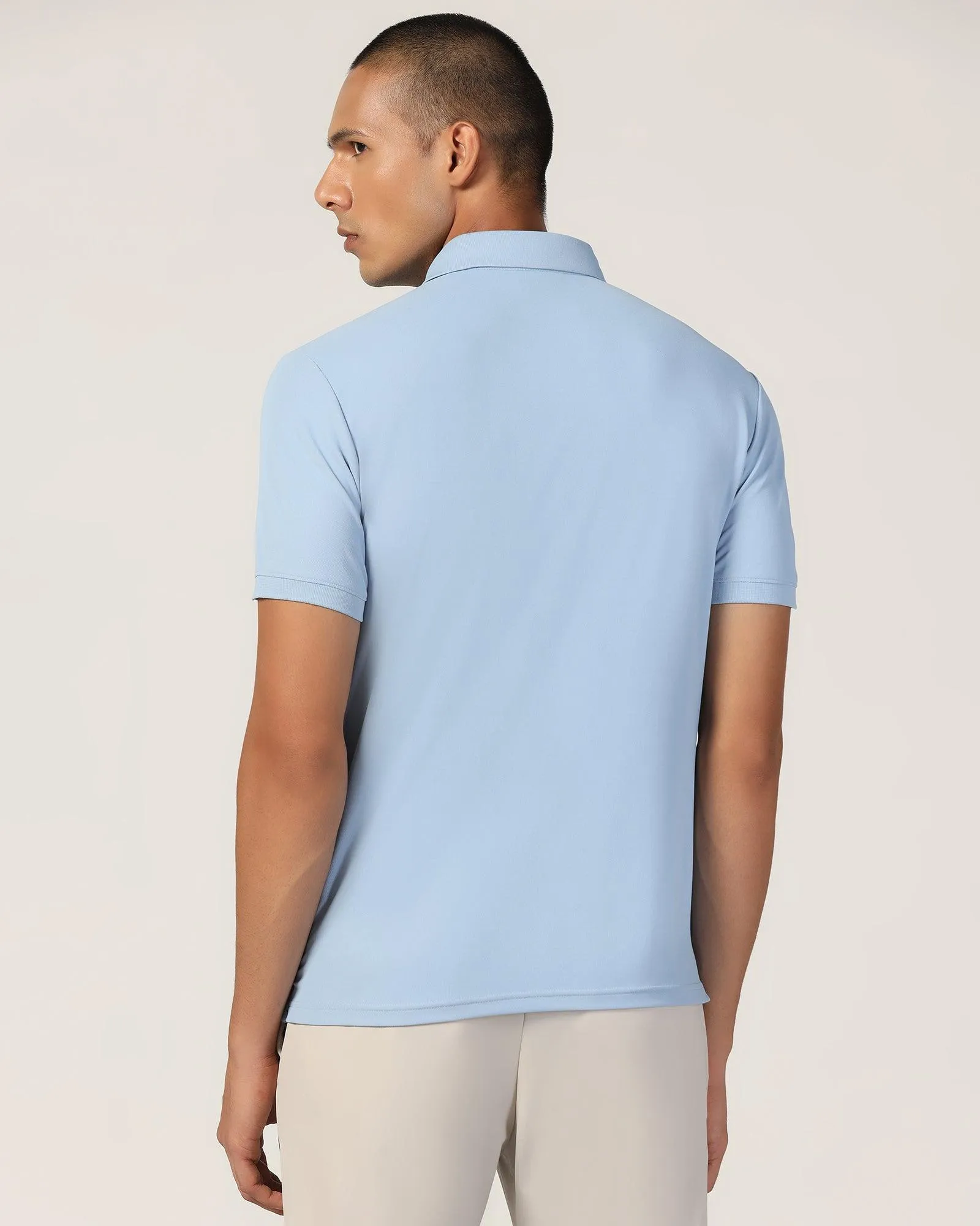 TechPro Polo Galactic Blue Printed T-Shirt - Ruby