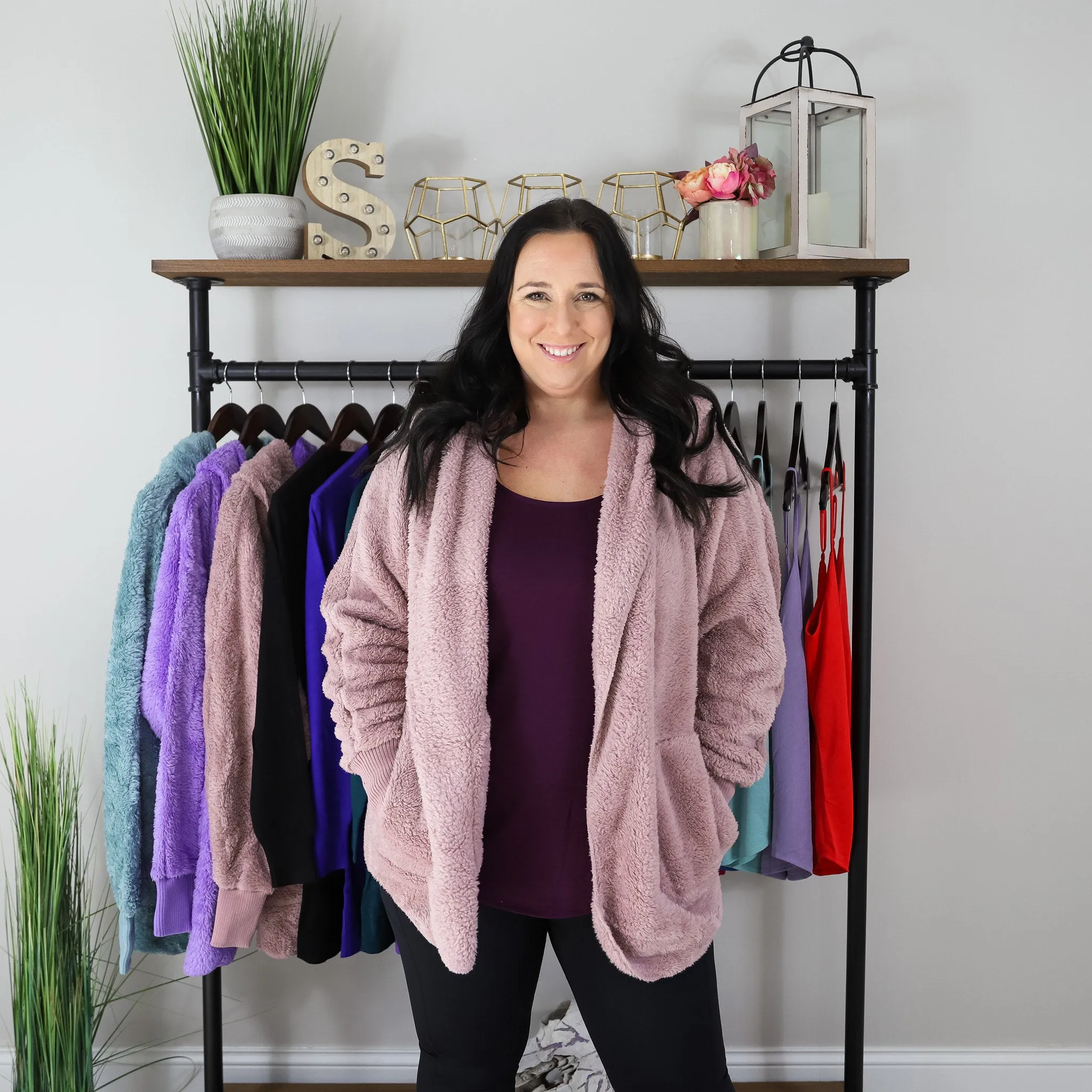 Teddy Fleece Jacket - Dusty Lilac {Pre-Order}