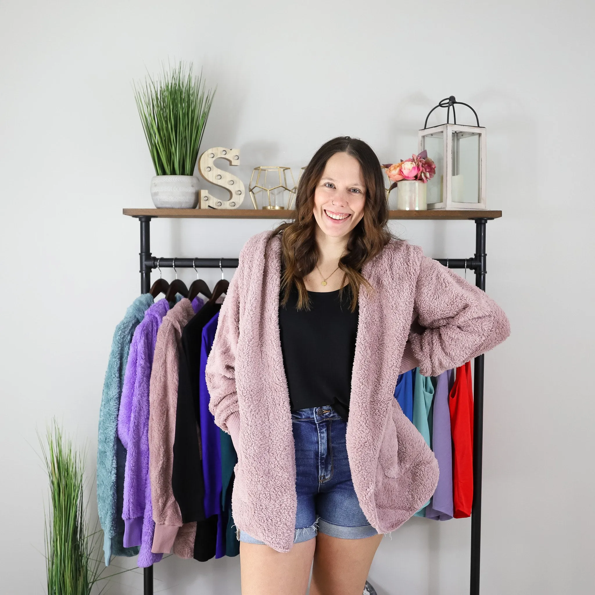 Teddy Fleece Jacket - Dusty Lilac {Pre-Order}
